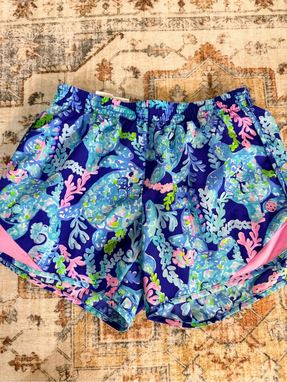 Lilly Pulitzer Luxletic sea turtle athletic shorts